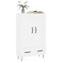 Voir la diapositive 3 : VIDAXL Buffet haut blanc 69,5x31x115 cm bois d'ingenierie