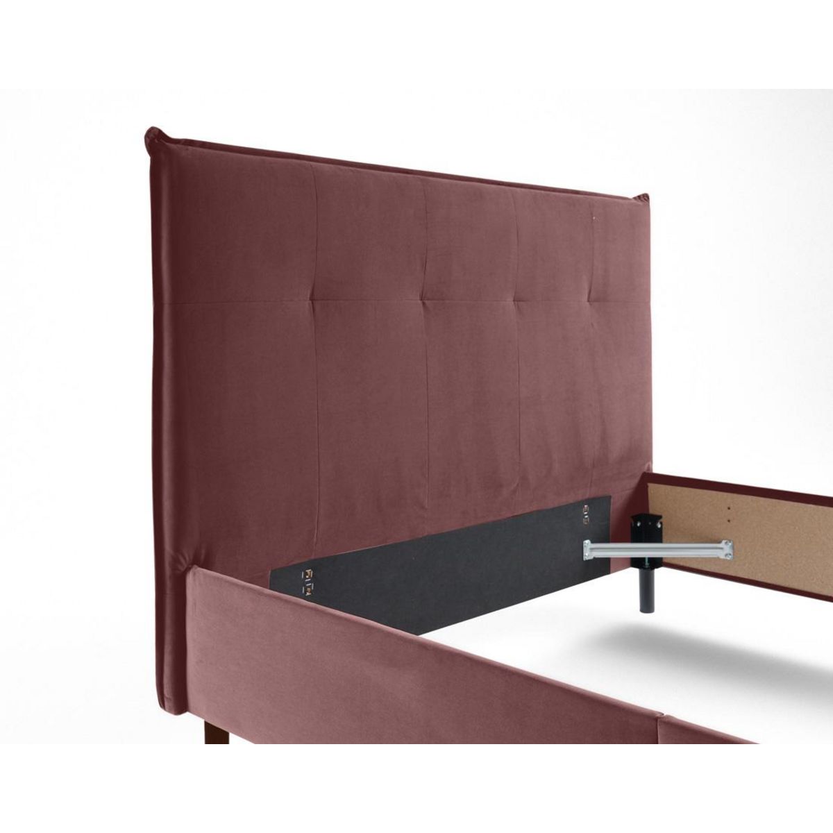 BEST MOBILIER Dali - cadre de lit - 160x200 - en velours