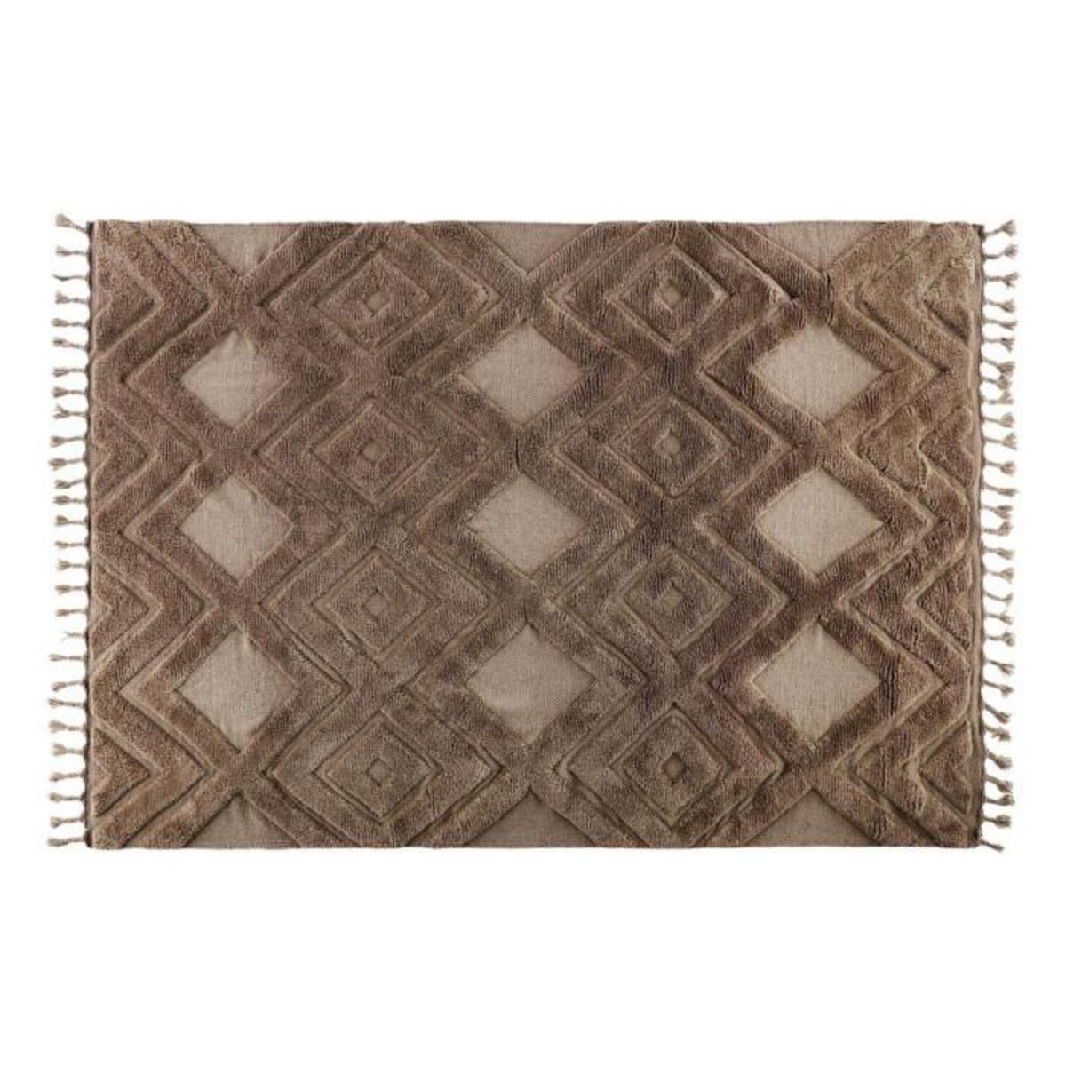 Paris Prix Tapis Déco en Laine  Dahlia  200x300cm Marron Foncé