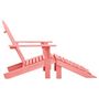 Voir la diapositive 3 : VIDAXL Chaise de jardin Adirondack avec pouf bois de sapin solide rose