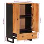 Voir la diapositive 6 : VIDAXL Buffet haut avec tiroir 60x33x100cm bois massif d'acacia et fer