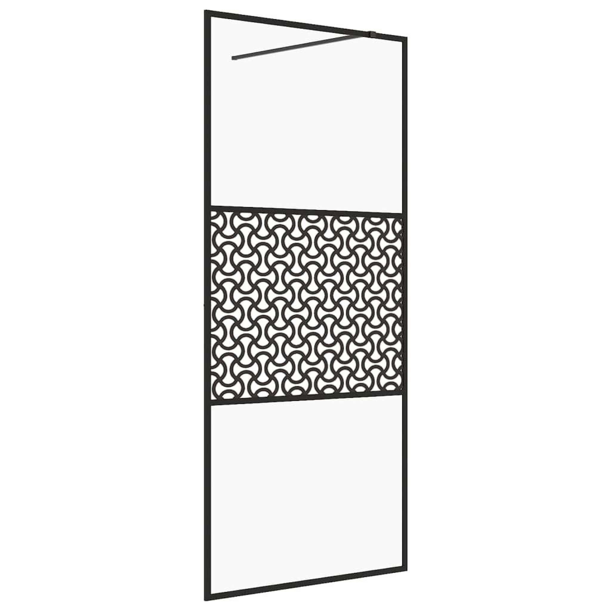 Voir la diapositive 2 : VIDAXL Paroi de douche avec verre ESG transparent 115x195 cm Noir