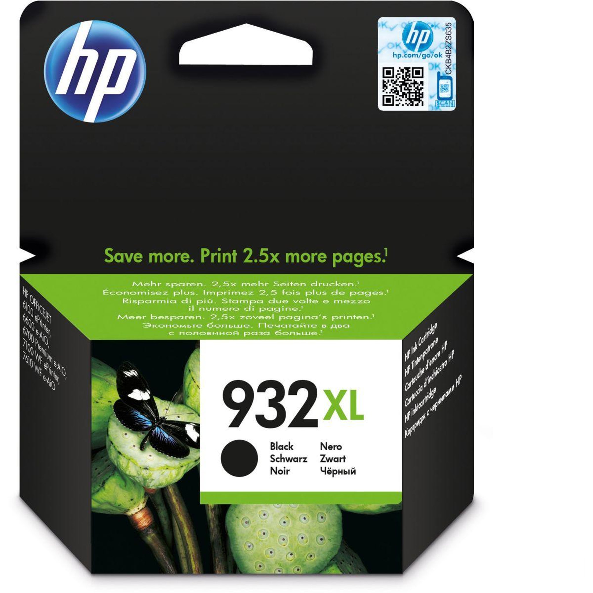 HP Cartouche d'encre n°932 xl noire