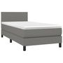 Voir la diapositive 3 : VIDAXL Sommier a lattes de lit avec matelas et LED Gris fonce 80x200cm