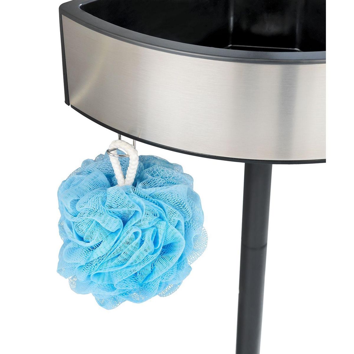 Wenko Etagère de douche extensible en alu Premium Big - L. 27 x H. 70/260 cm - Argent