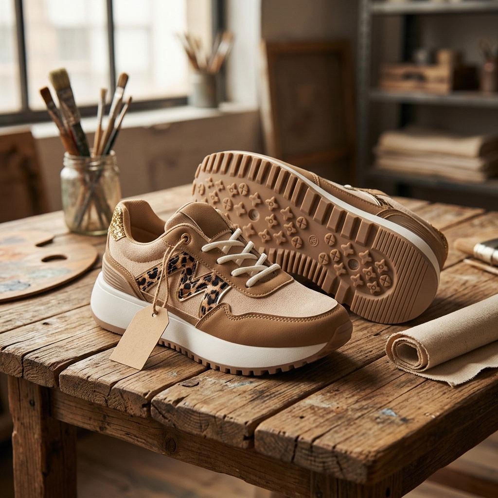 Voir la diapositive 4 : OZABI OZABI Baskets Runner Femme Mesh Logo W 4 Coloris