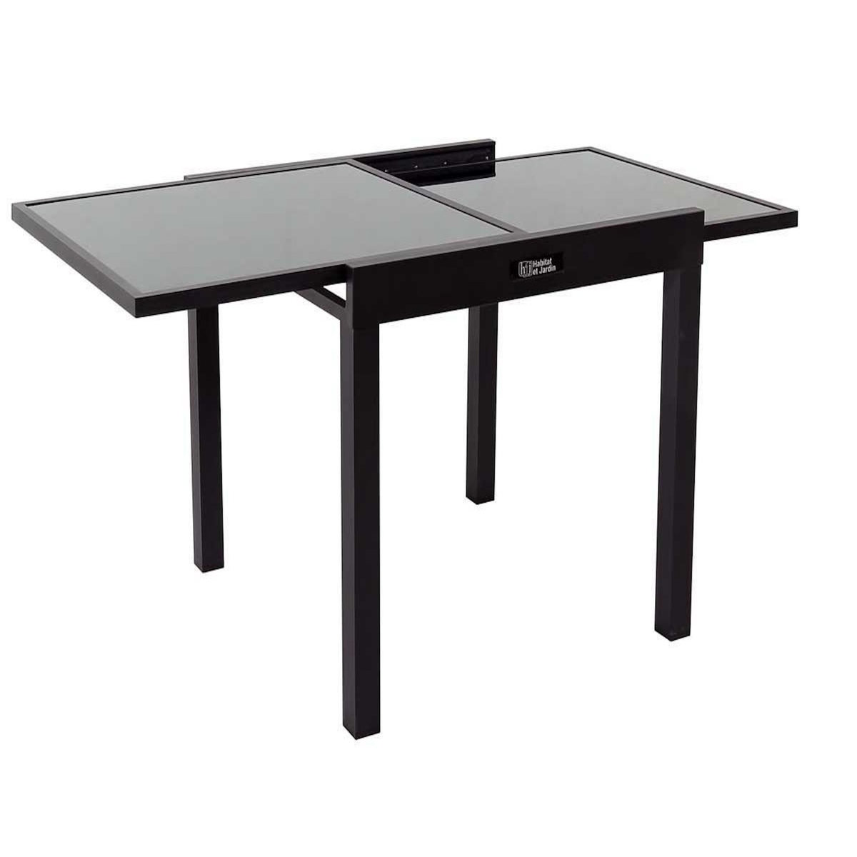 Habitat et Jardin Table de jardin aluminium extensible  Porto 8  - Phoenix - Noir