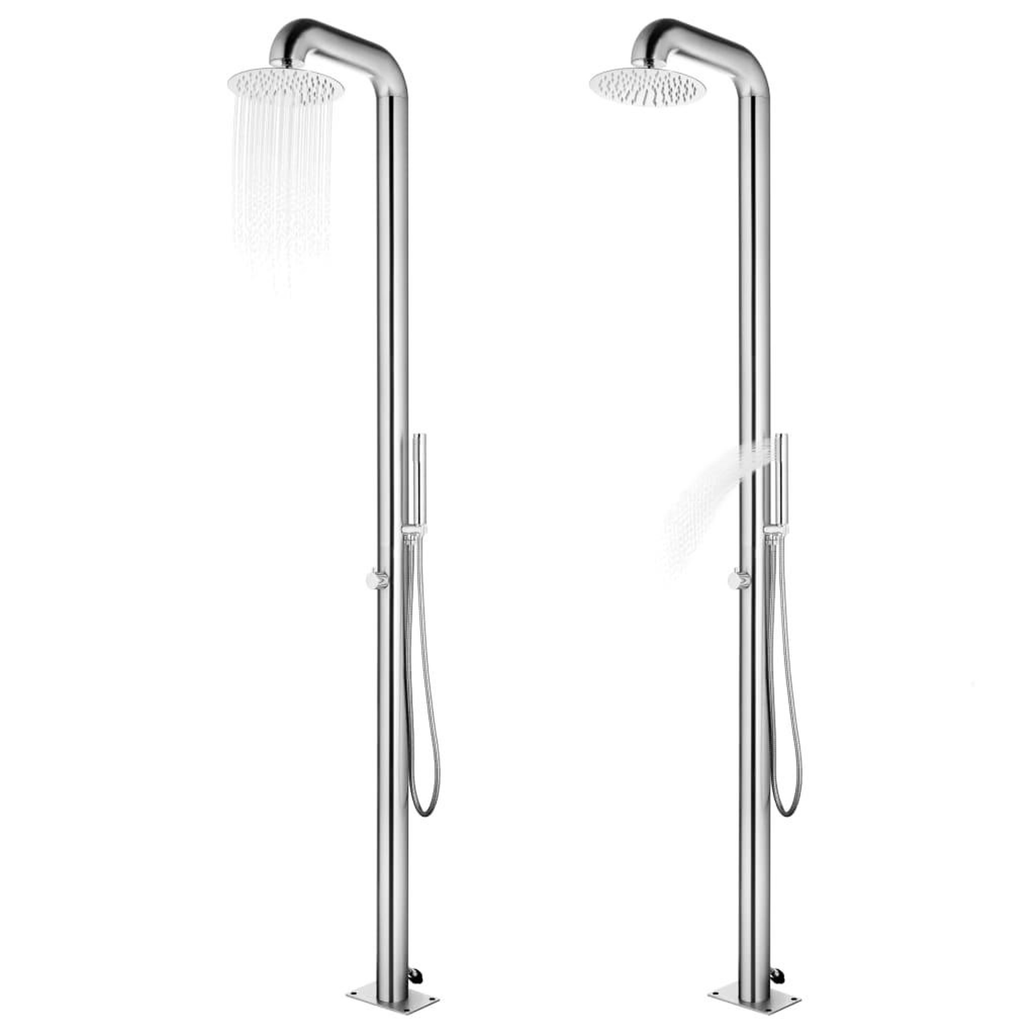 Voir la diapositive 2 : VIDAXL Douche de jardin 225 cm Acier inoxydable