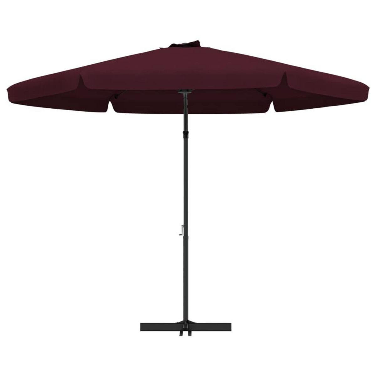 VIDAXL Parasol de jardin avec mat en acier 300 cm Rouge bordeaux