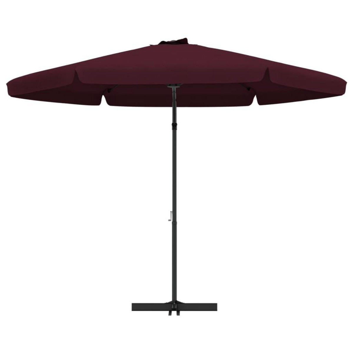 VIDAXL Parasol de jardin avec mat en acier 300 cm Rouge bordeaux