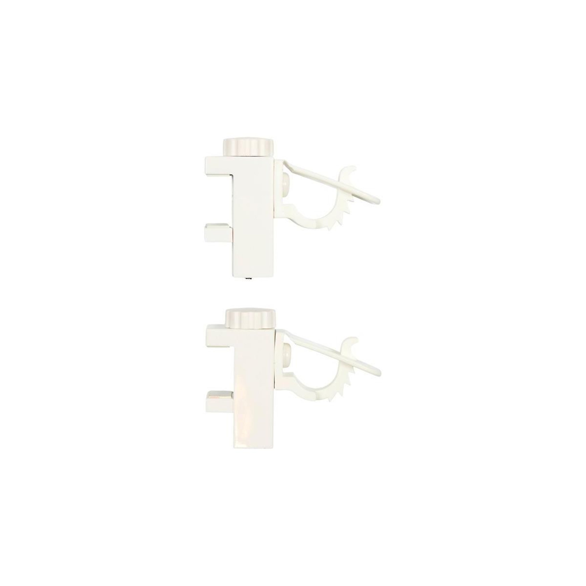 Voir la diapositive 3 : Je cherche une idee Lot de 2 supports de tringle  clips  6cm blanc