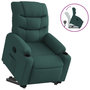 Voir la diapositive 2 : VIDAXL Fauteuil inclinable vert fonce tissu
