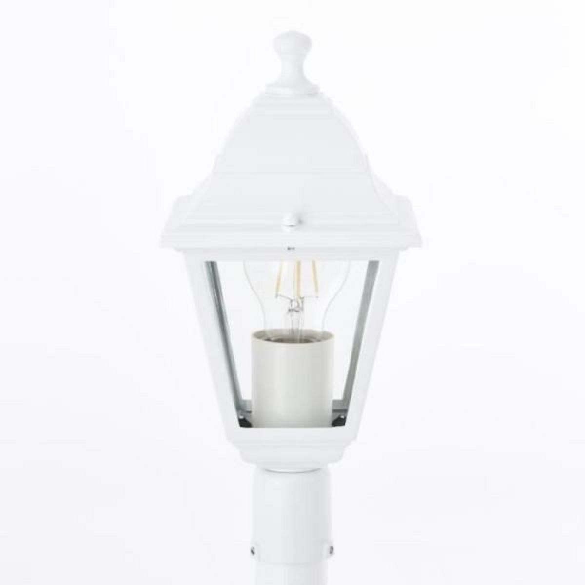 BRILLIANT Lampadaire extérieur - BRILLIANT - NISSIE - Blanc - Métal/Verre - 1xE27 60W - IP44