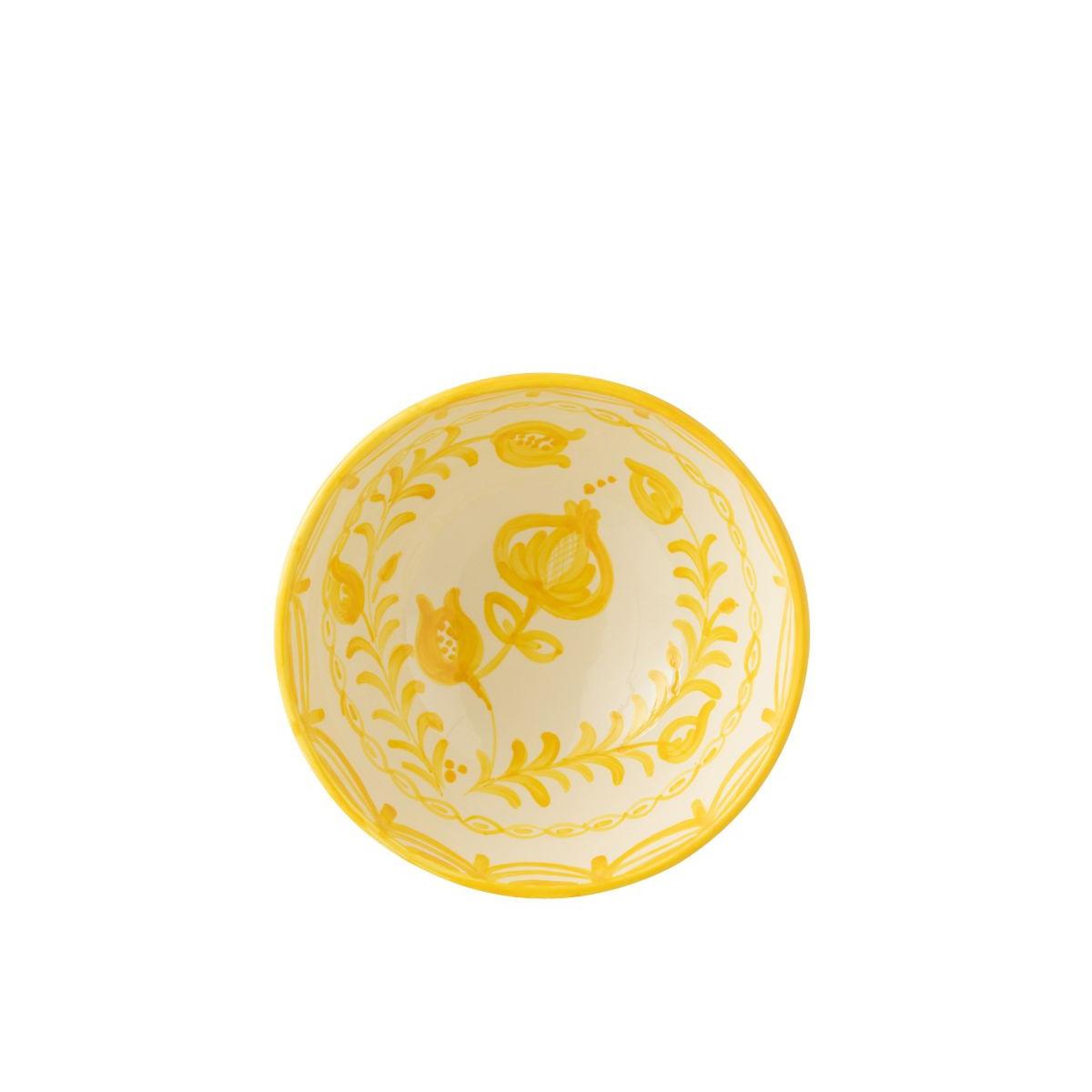 Voir la diapositive 2 : J-LINE Saladier en céramique  granada  28cm jaune