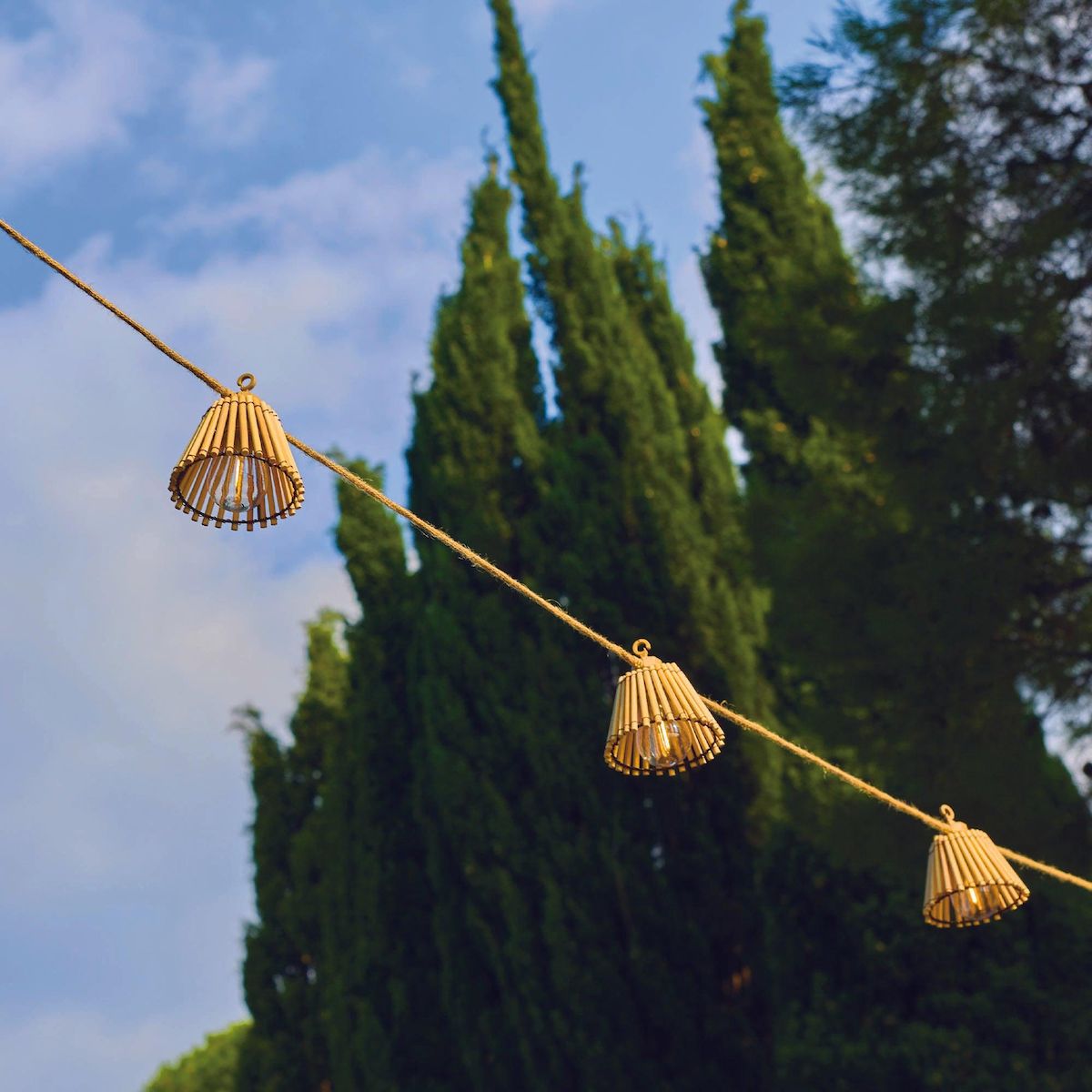 Lumisky Guirlande lumineuse extérieur NATURA Bois Bambou 8m