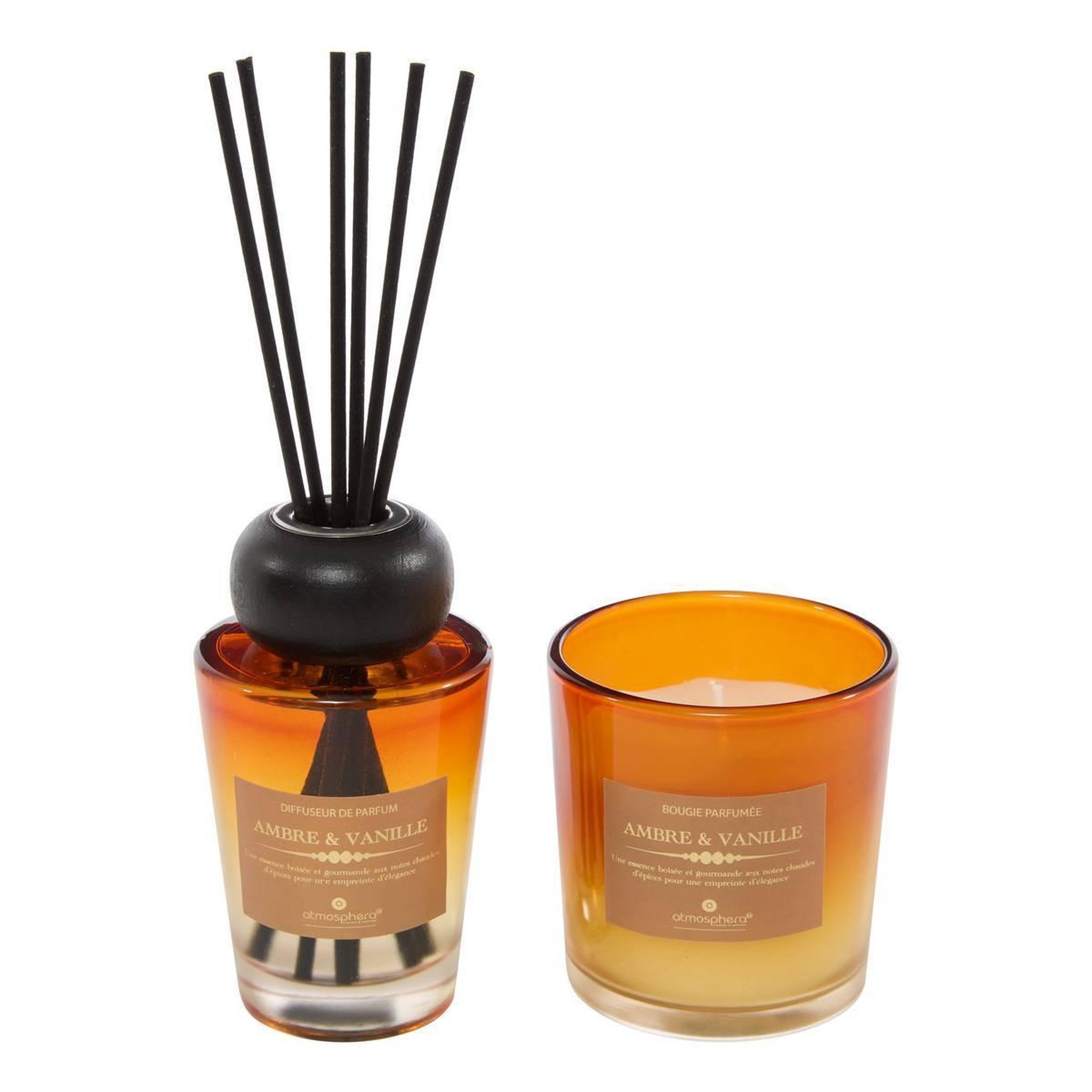 ATMOSPHERA Coffret senteur 2 pièces  alma  7cm ambre & vanille