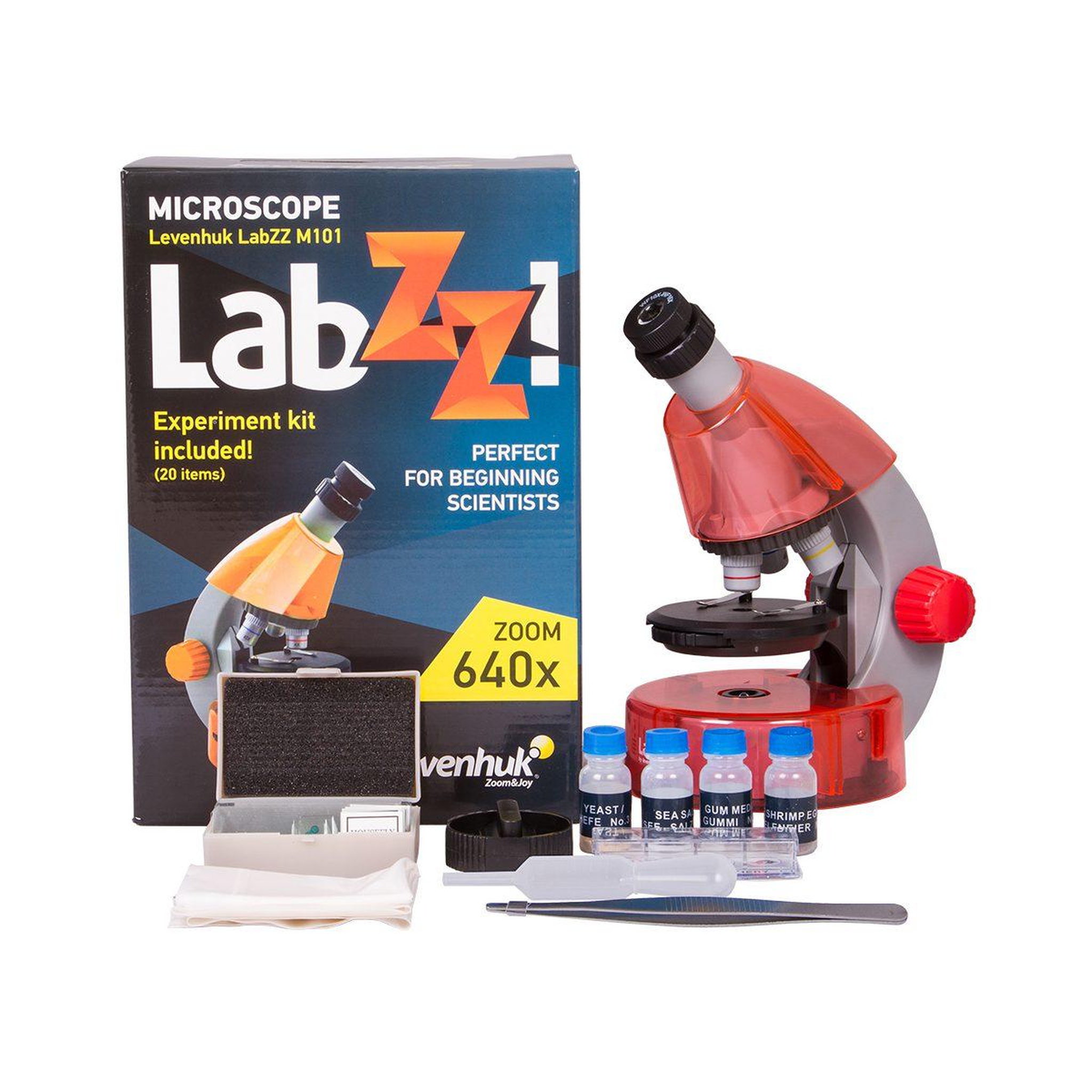 Voir la diapositive 4 : LEVENHUK Microscope  labzz m101 orange (en)