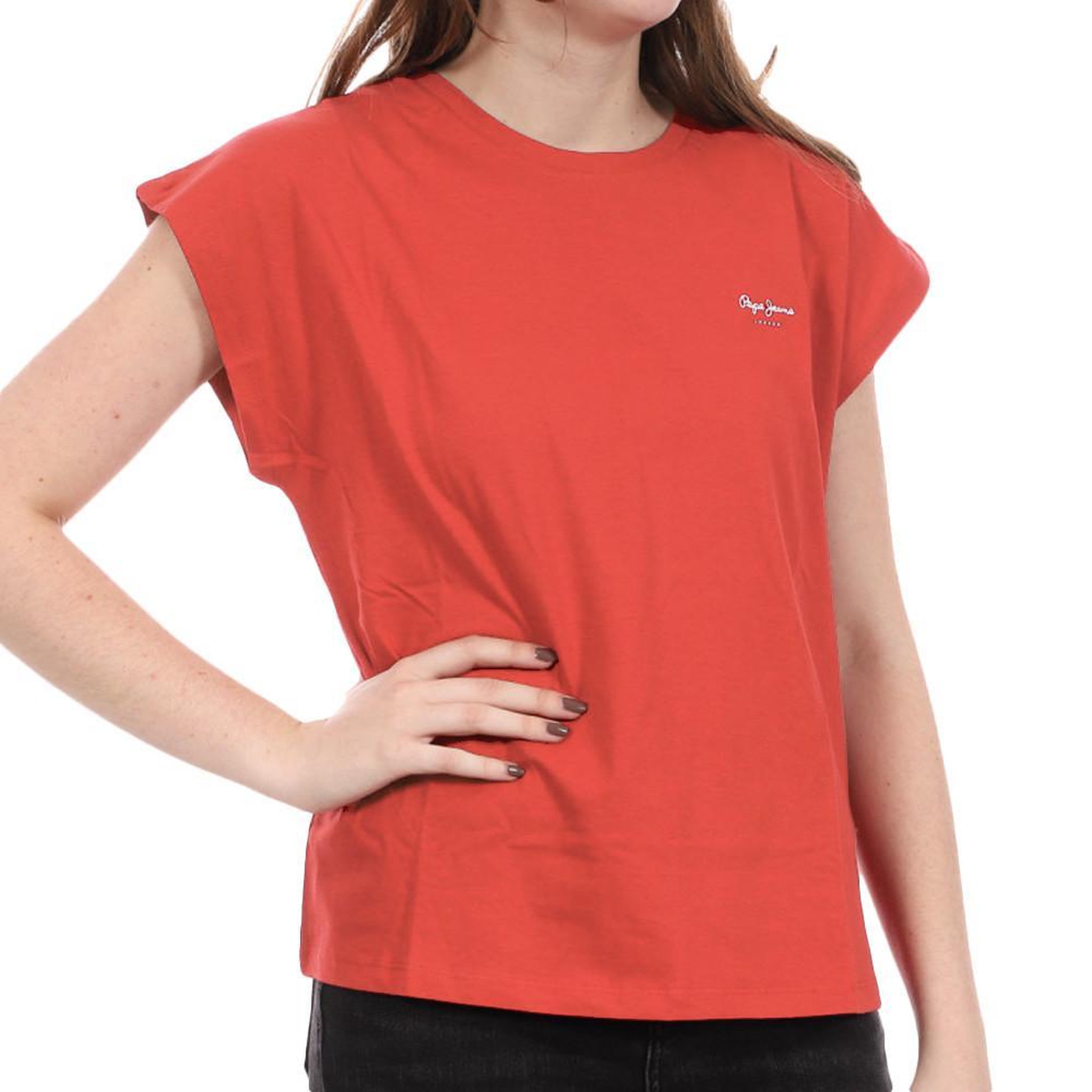 Pepe Jeans T-shirt Rouge/Orange Femme Pepe jeans Bloom. Coloris disponibles : Rouge