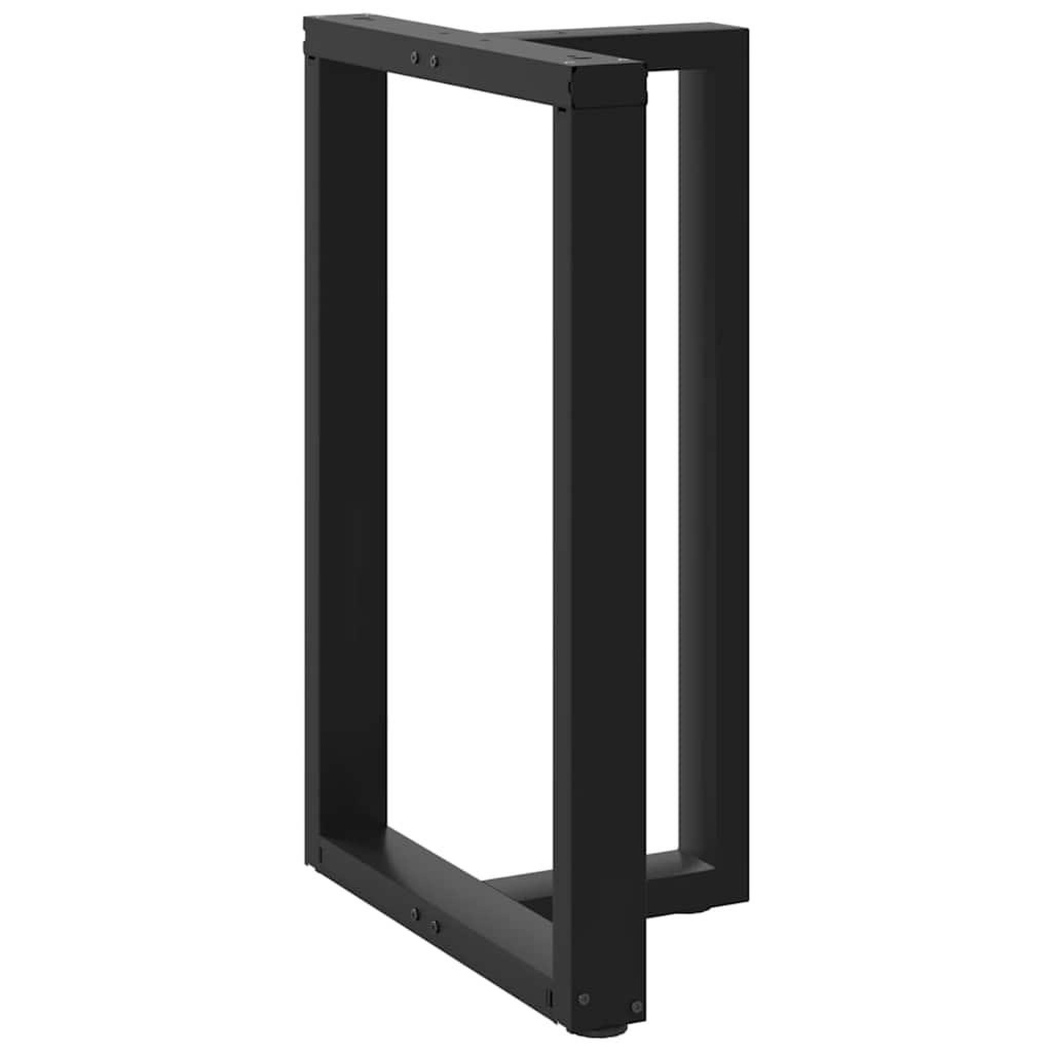 Voir la diapositive 4 : VIDAXL Pieds de table de bar forme de T 2 pcs noir 60x35x(90-91) cm
