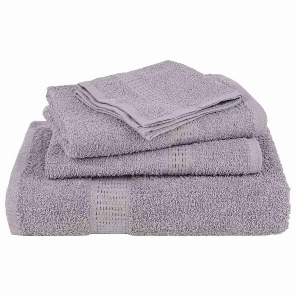 VIDAXL Serviettes de bain 10 pcs gris 100x150 cm 360 g m² 100% coton