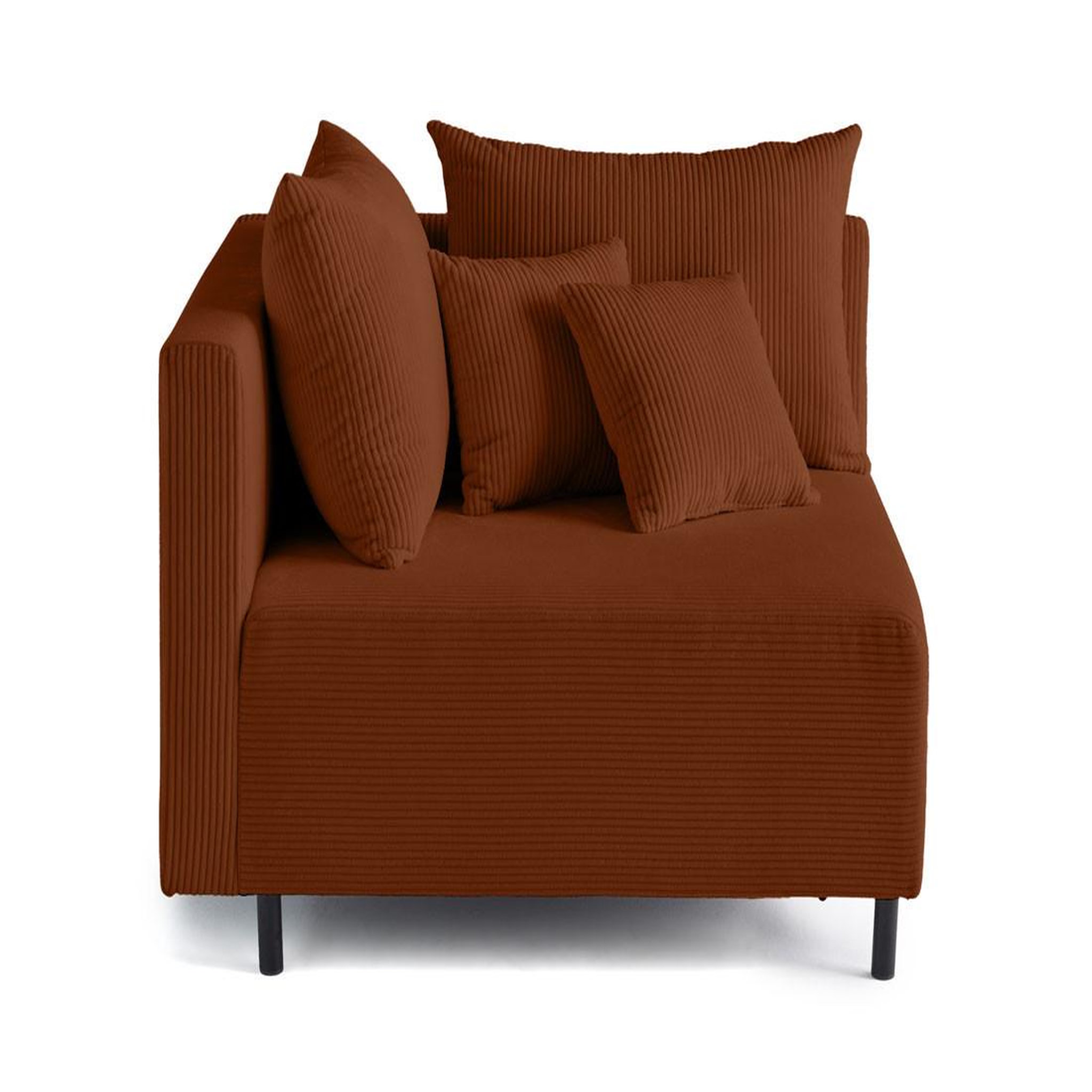 Voir la diapositive 3 : LISA DESIGN Edinburg - module d'assise d'angle gauche - en velours côtelé