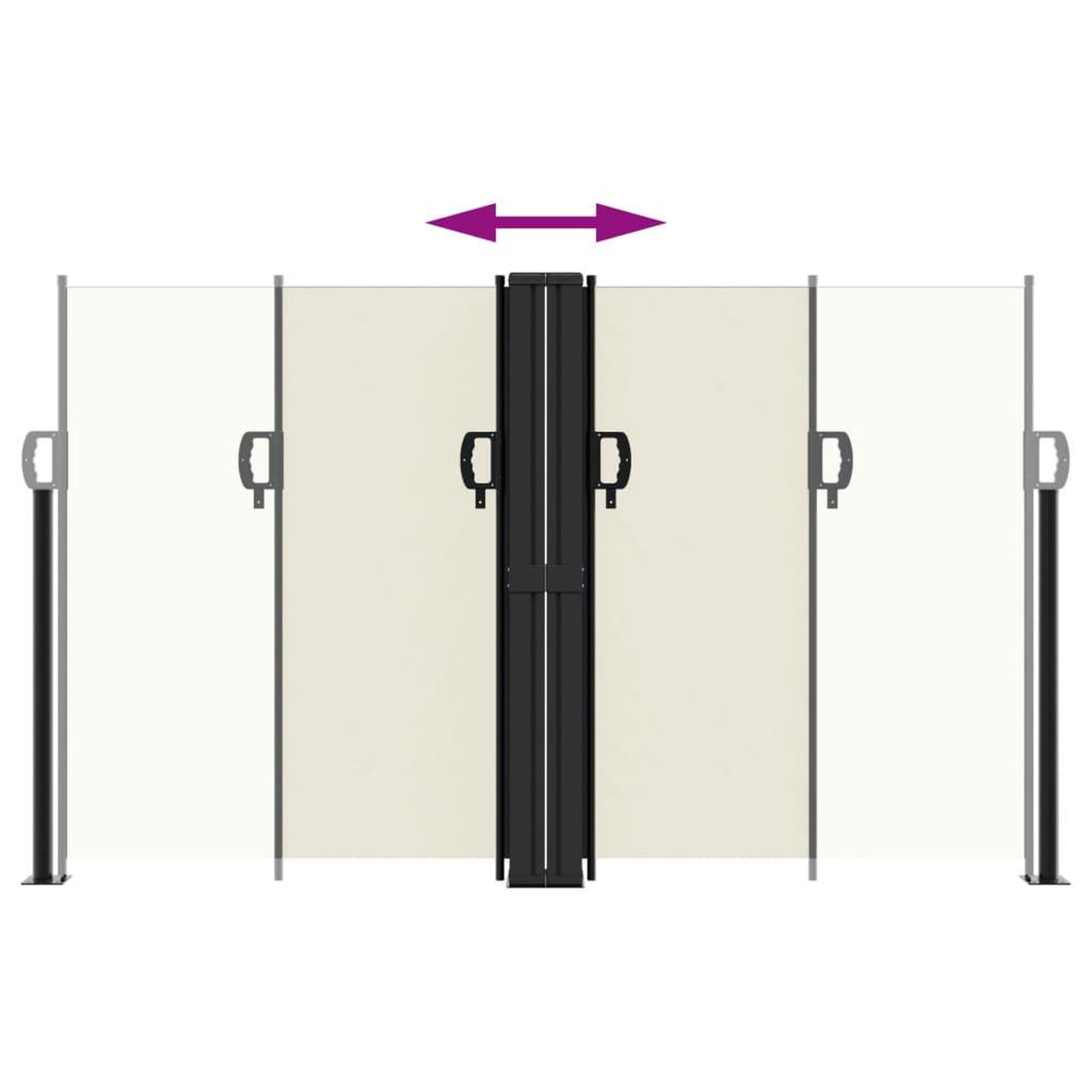 Voir la diapositive 5 : VIDAXL Auvent lateral retractable creme 140x600 cm