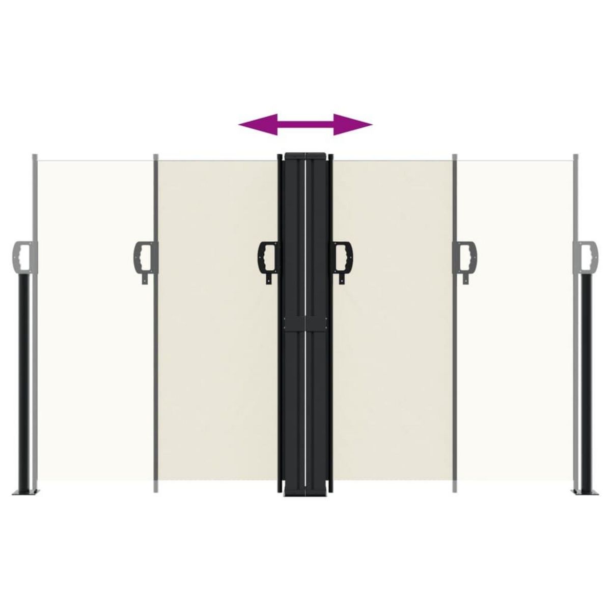 VIDAXL Auvent lateral retractable creme 140x600 cm