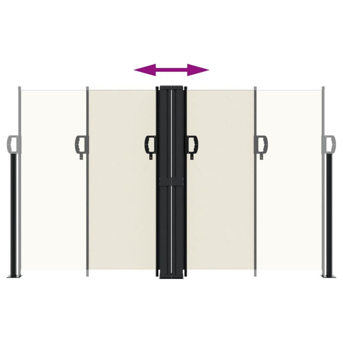 VIDAXL Auvent lateral retractable creme 140x600 cm