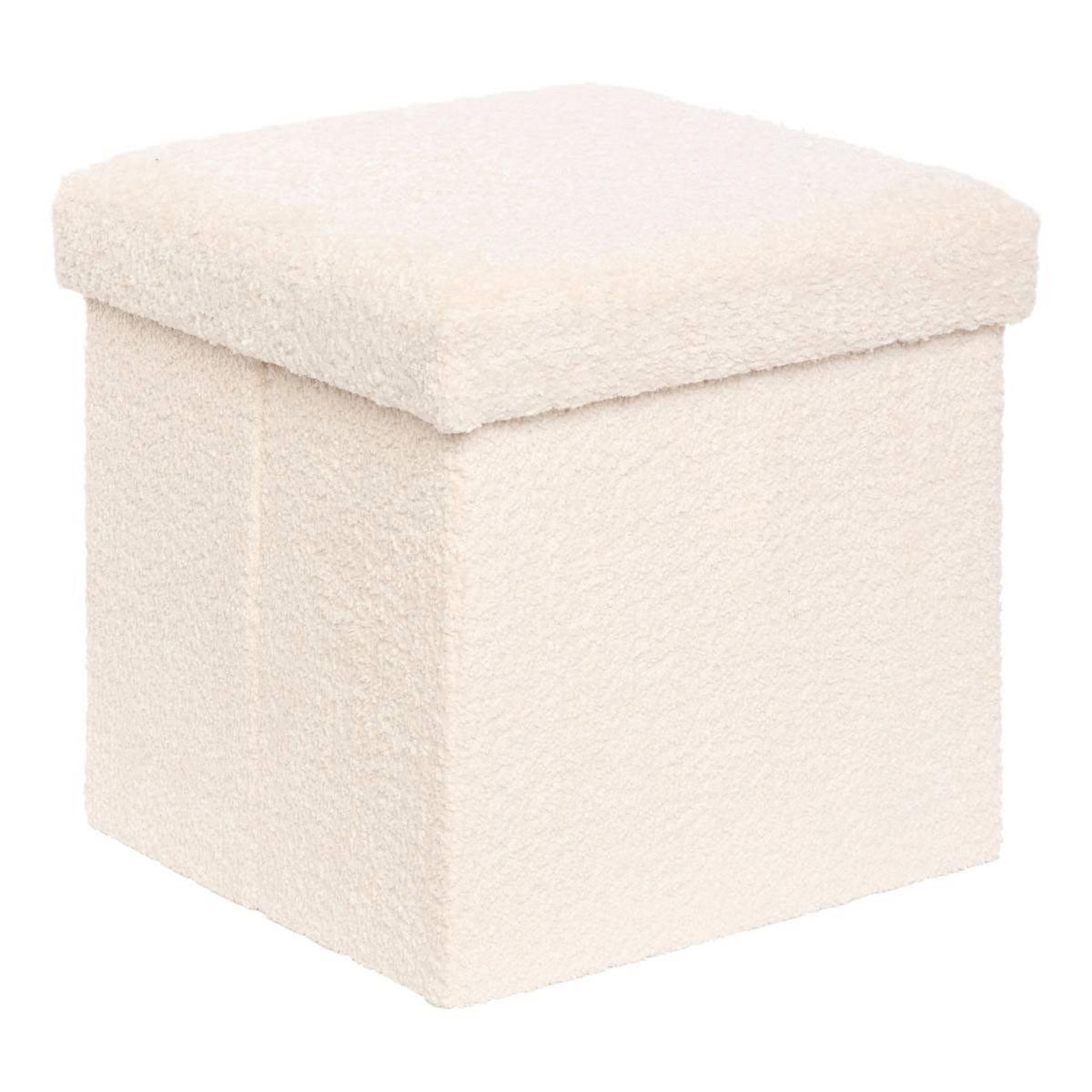 ATMOSPHERA Pouf coffre pliable  soana  38cm ivoire