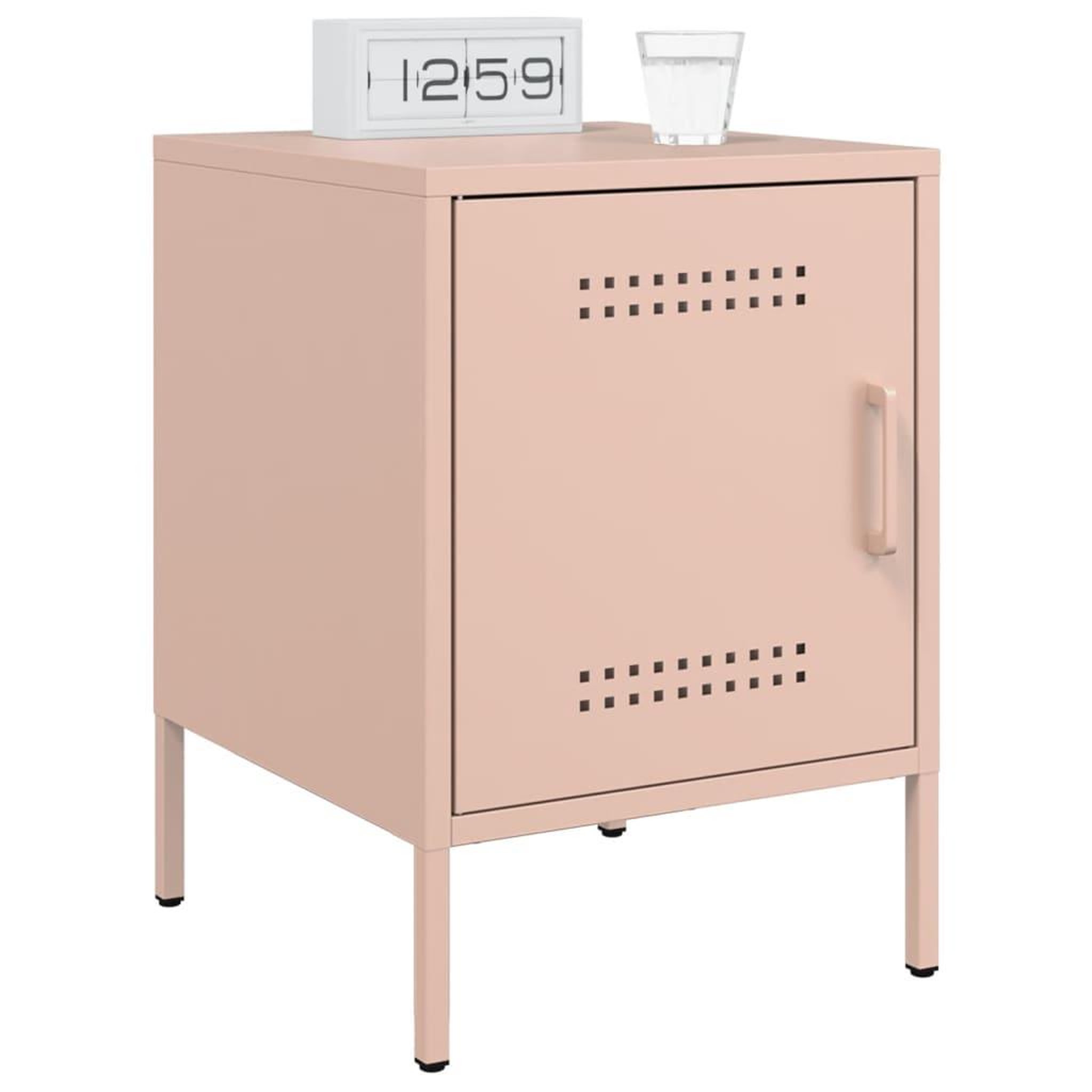 Voir la diapositive 4 : VIDAXL Table de chevet rose 36x39x50,5 cm acier