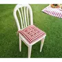 SOLEIL D'OCRE Dessus de chaise capitonné en coton 40x40x5 cm VICHY, par Soleil d'Ocre