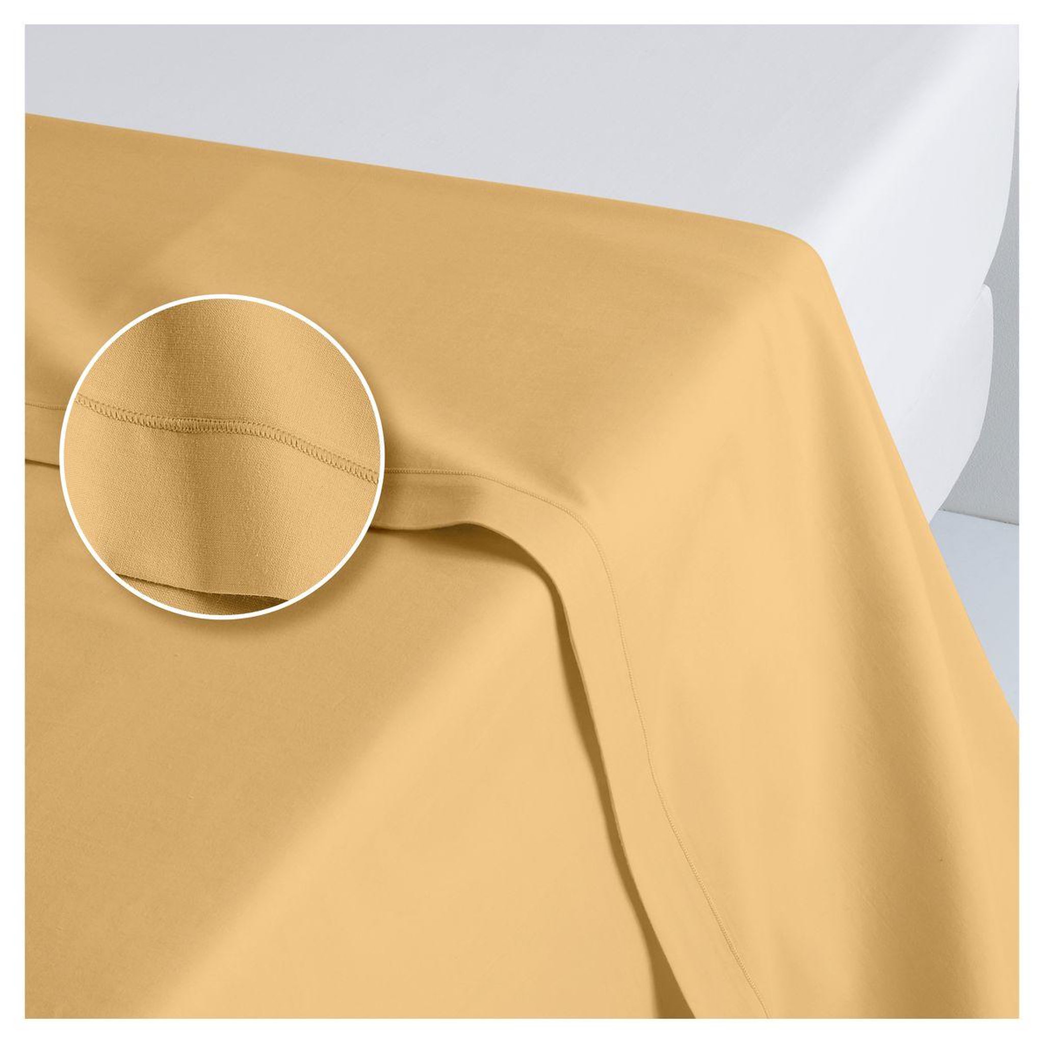 Voir la diapositive 1 : ACTUEL Drap plat uni en coton 57 fils - collection permanente