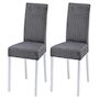 Voir la diapositive 1 : BEST MOBILIER Gemma - lot de 2 chaises - en velours côtelé