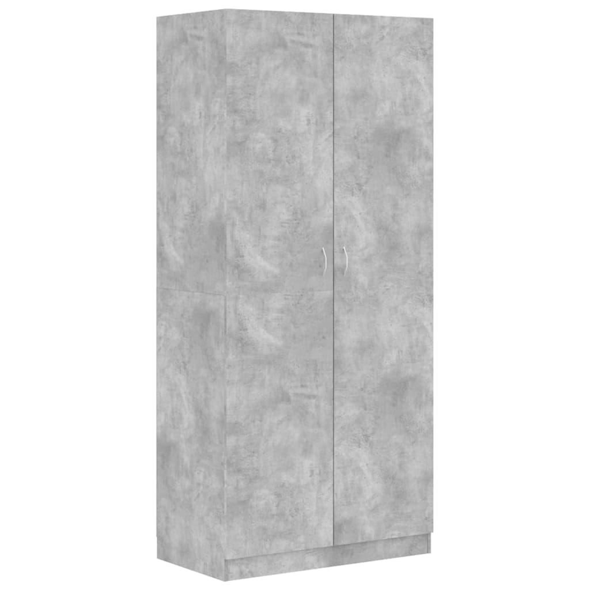 Voir la diapositive 2 : VIDAXL Garde-robe Gris beton 90x52x200 cm Bois d'ingenierie