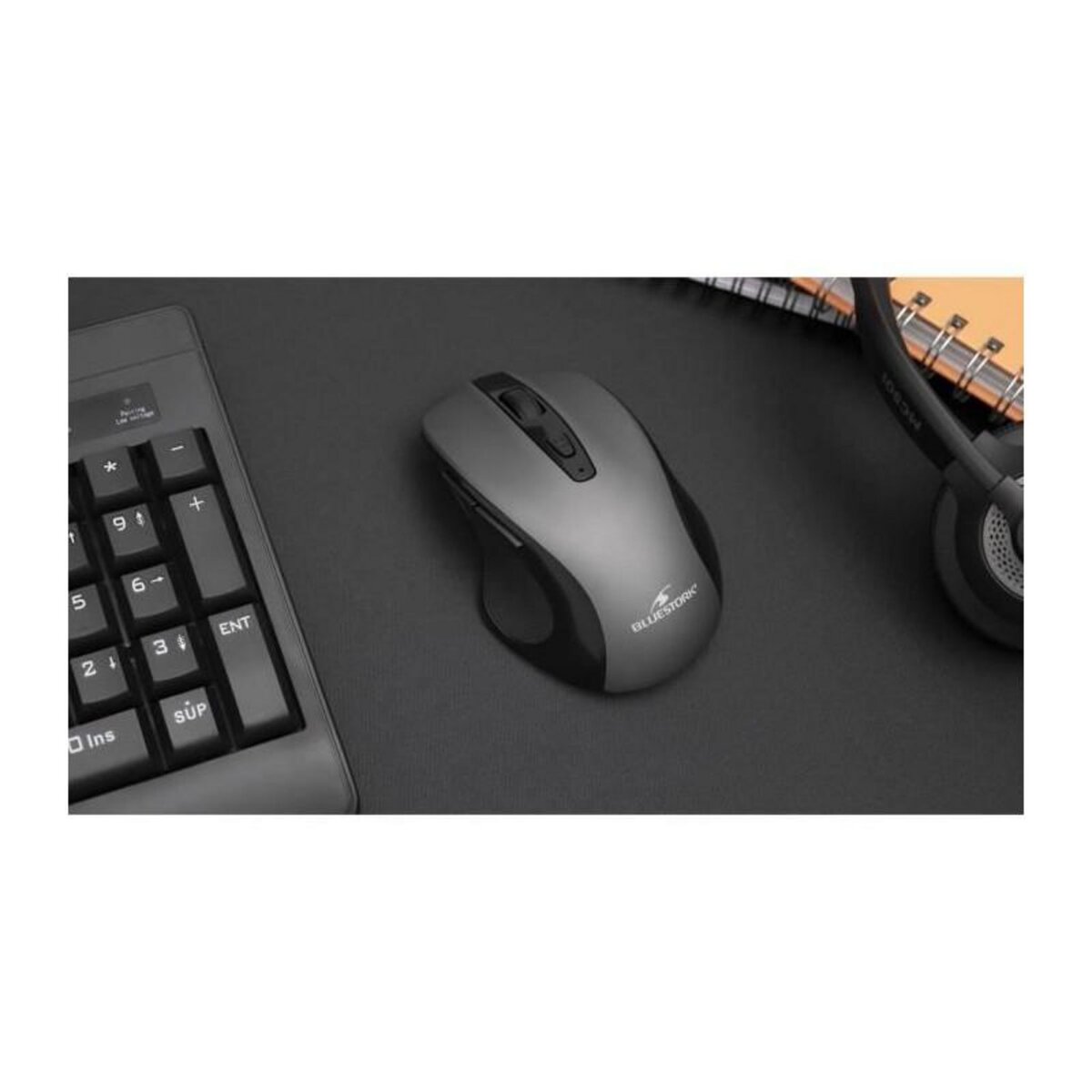 BLUESTORK Souris Sans Fil - BLUESTORK - OFFICE 75 - Rechargeable - PC/MAC - Gris