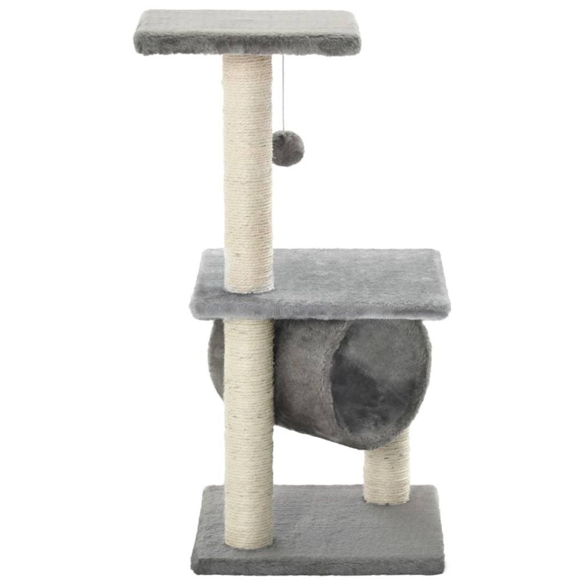 VIDAXL Arbre a chat avec griffoirs en sisal 65 cm Gris