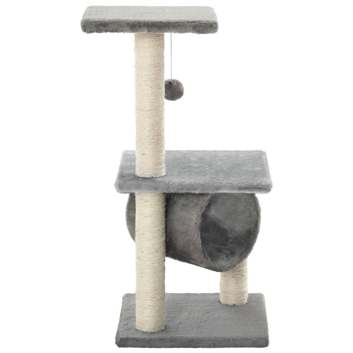 VIDAXL Arbre a chat avec griffoirs en sisal 65 cm Gris