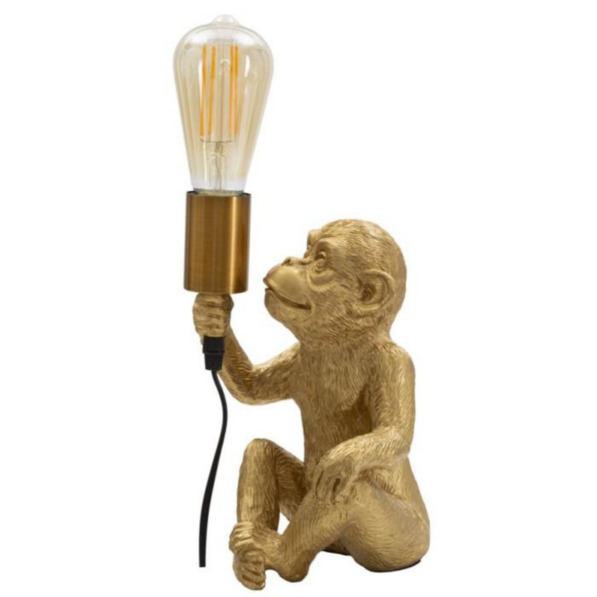 Paris Prix Lampe à Poser en Résine  Monkey  25cm Or