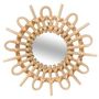 Voir la diapositive 4 : ATMOSPHERA Lot de 3 Miroirs Muraux Rotin  Soleil  28cm Beige