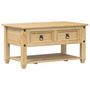 Voir la diapositive 2 : VIDAXL Table basse avec tiroirs  85x50x45 cm bois de pin massif