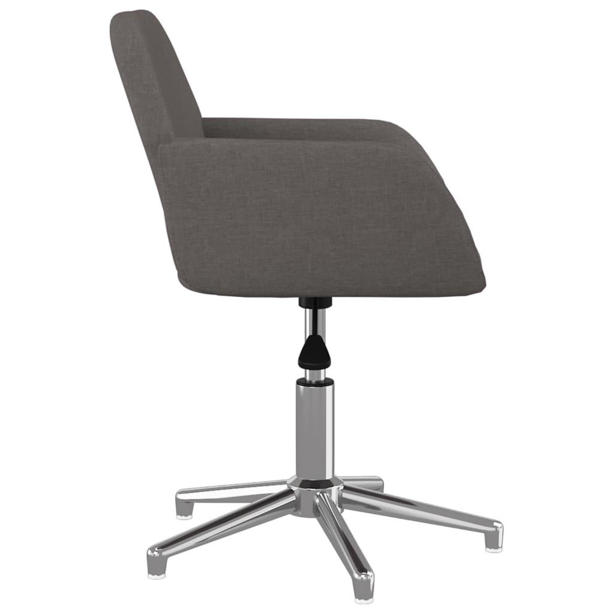 Voir la diapositive 4 : VIDAXL Chaise pivotante de bureau Gris fonce Tissu