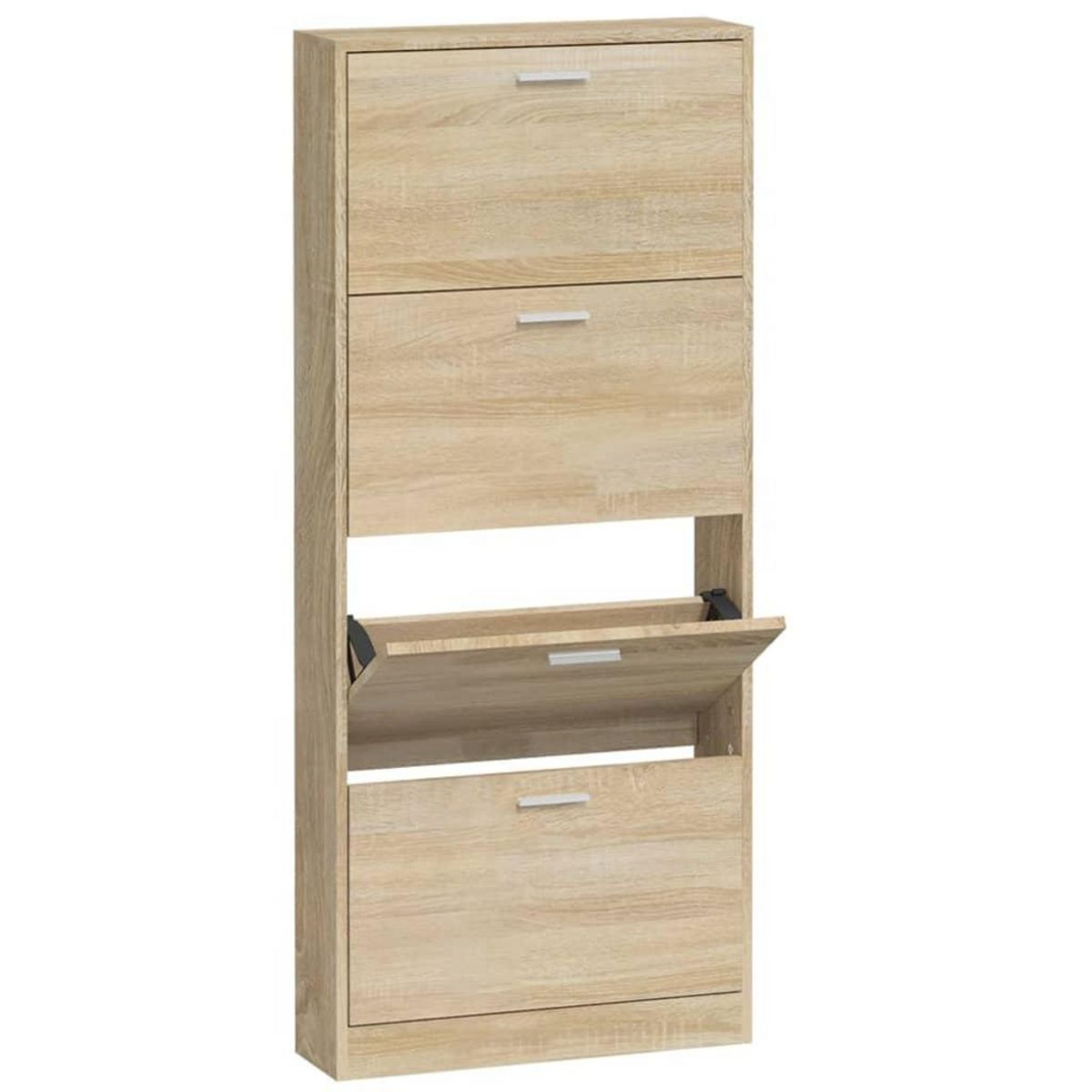 VIDAXL Armoire a chaussures Chene 59x17x150 cm Bois d'ingenierie