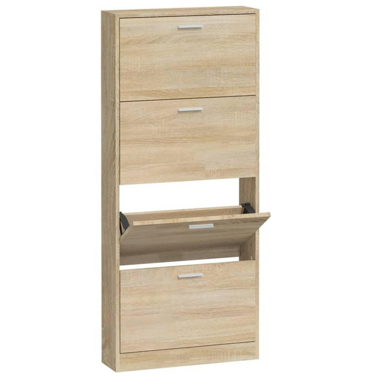 VIDAXL Armoire a chaussures Chene 59x17x150 cm Bois d'ingenierie