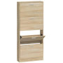 Voir la diapositive 2 : VIDAXL Armoire a chaussures Chene 59x17x150 cm Bois d'ingenierie