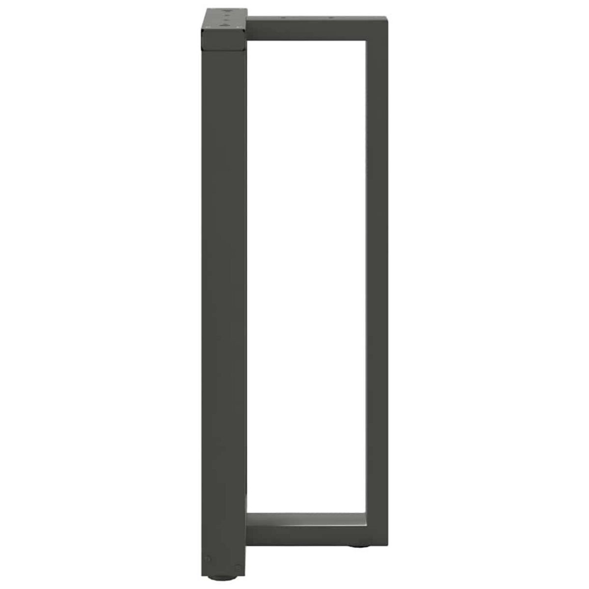 VIDAXL Pieds de table de bar forme de T 2 pcs anthracite acier