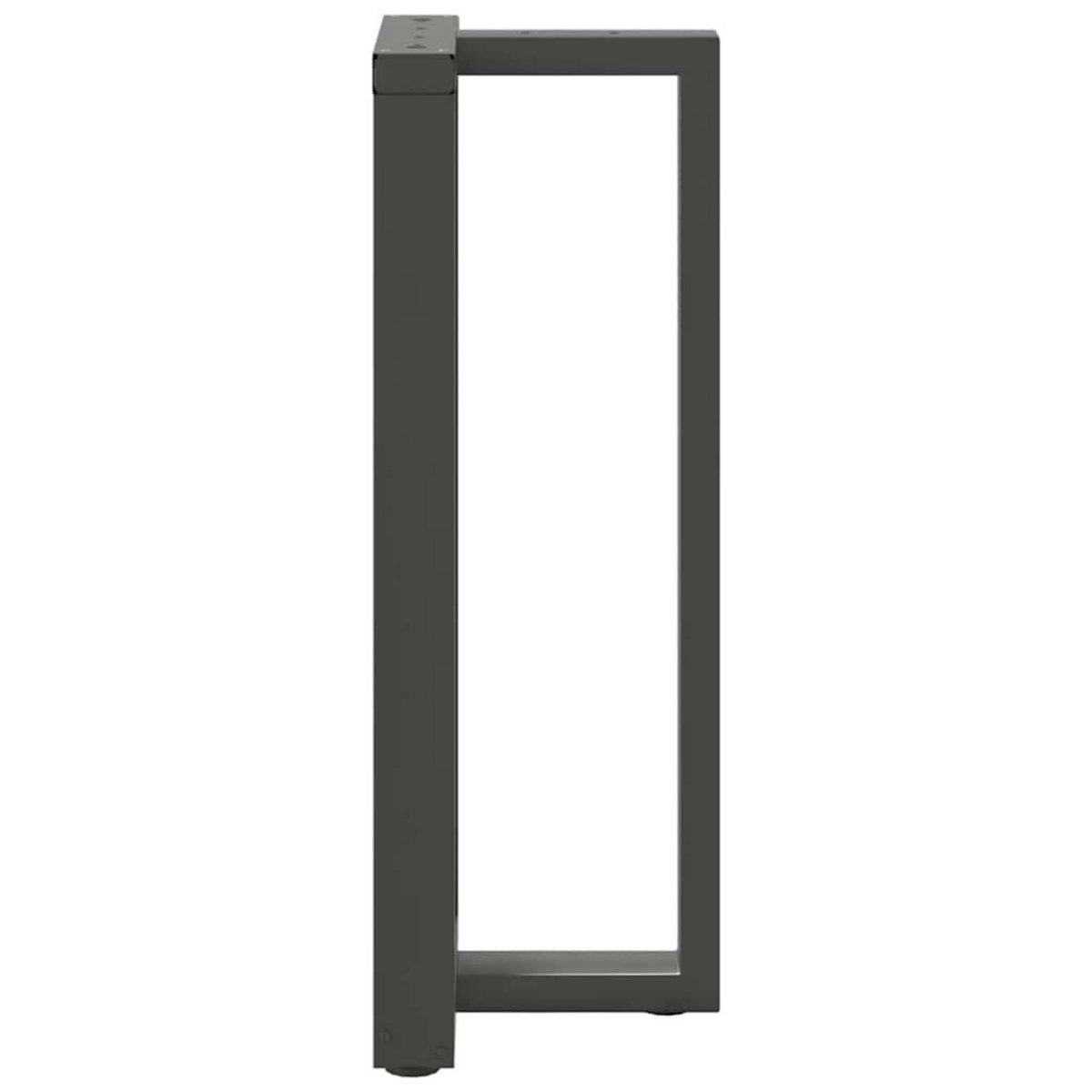 VIDAXL Pieds de table de bar forme de T 2 pcs anthracite acier