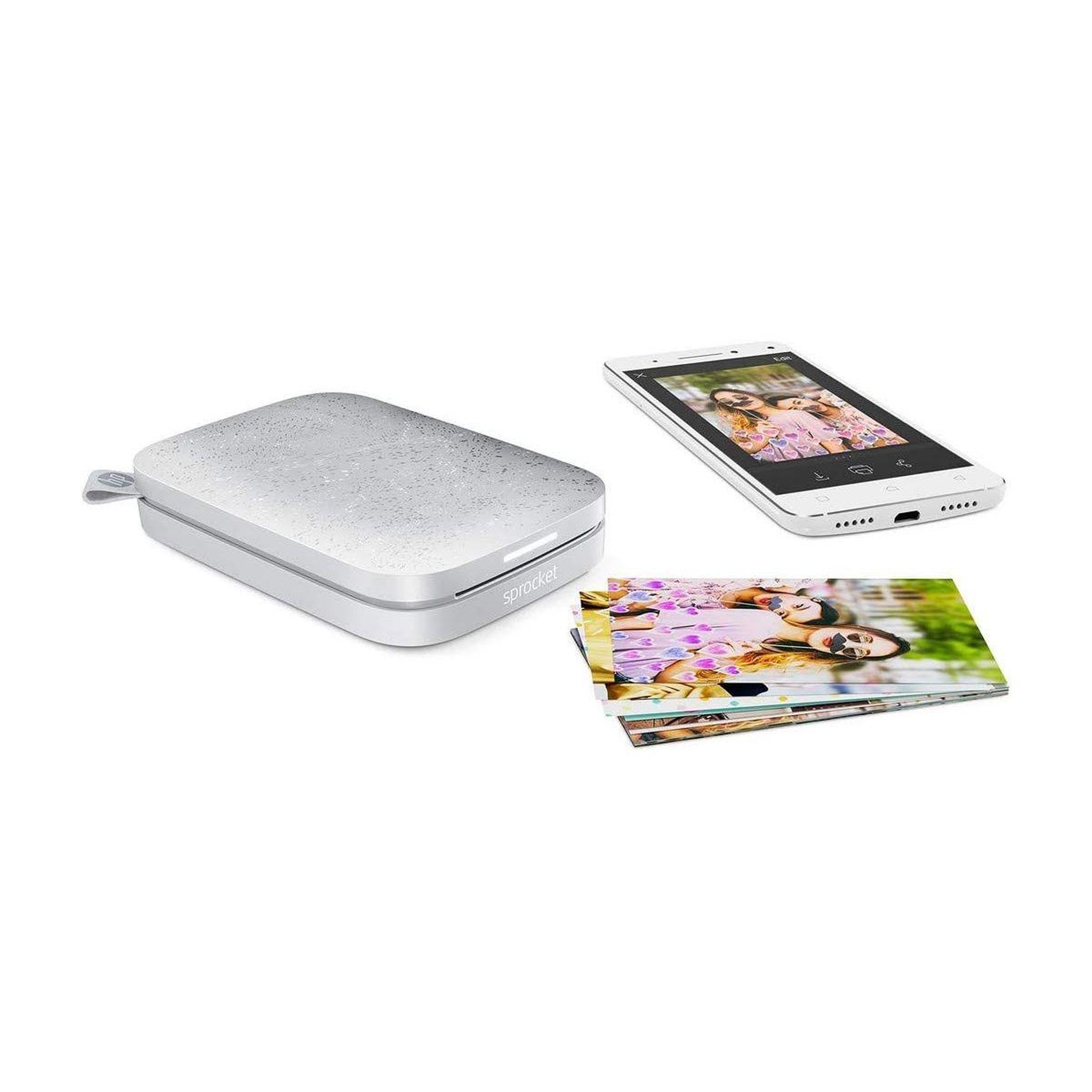 Voir la diapositive 4 : HP Imprimante photo portable Sprocket White Luna