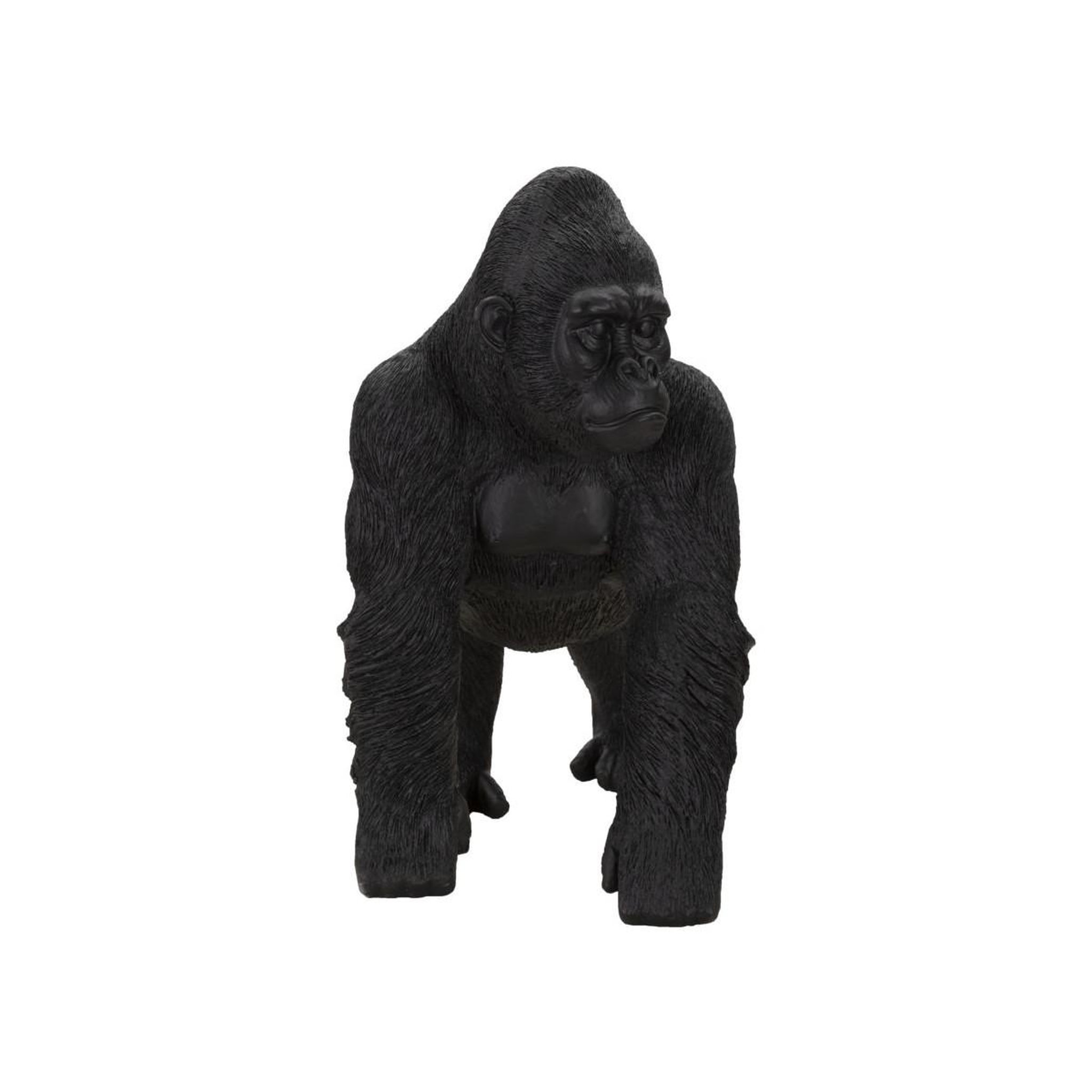 Voir la diapositive 3 : Paris Prix Statuette déco en résine  gorille debout  37cm noir
