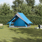 VIDAXL Tente de camping A Frame 3 personnes en bleu imperméable