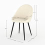 Voir la diapositive 4 : Rendez vous déco Lot de 2 chaises en tissu bouclé blanc cassé-Rona